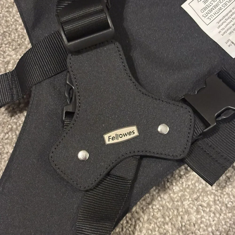 Fellowes Professional Series Back Support 80376 Home & Office Black Microban